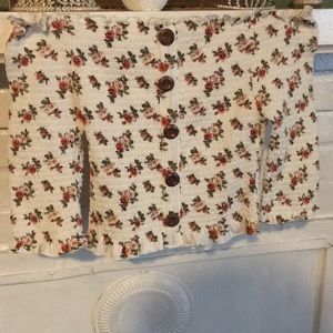 Off the shoulder flower print shirt